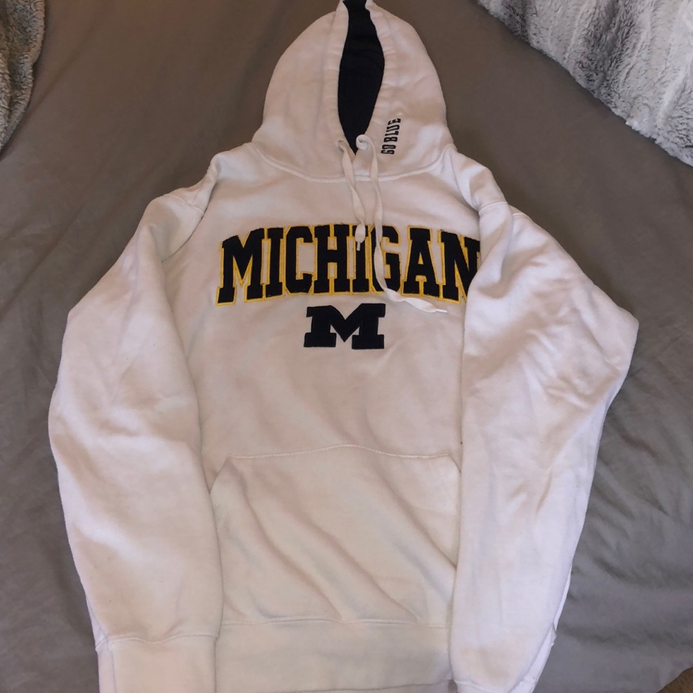 white michigan hoodie